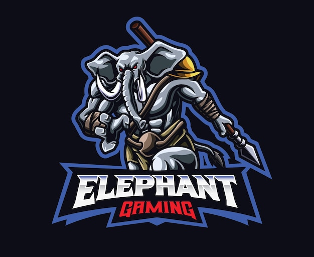 Création De Logo Mascotte éléphant Homme