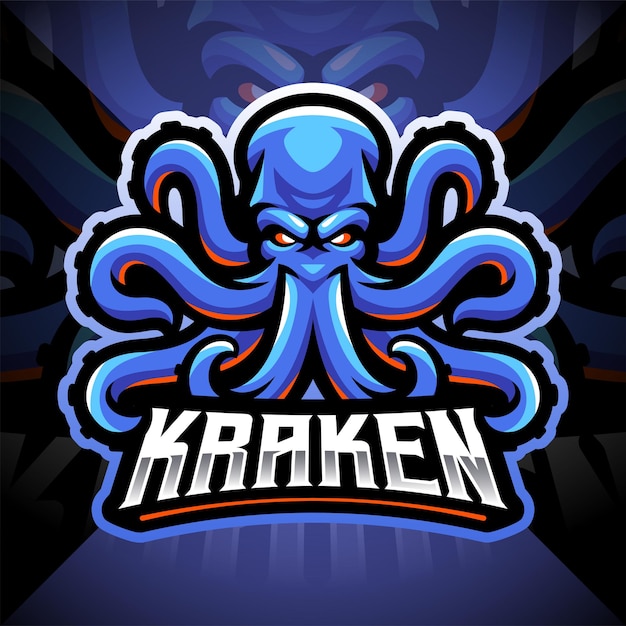 Création De Logo De Mascotte Esport Pieuvre Kraken