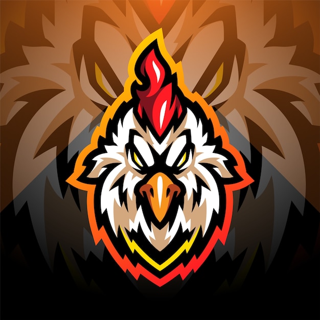 Création De Logo De Mascotte Esport Tête De Coq