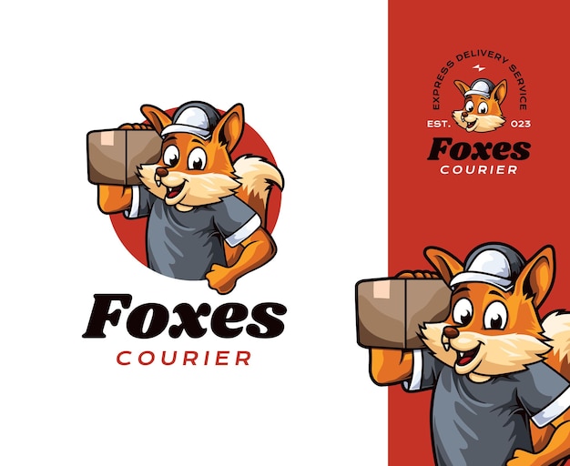 Création De Logo De Mascotte Fox Courier