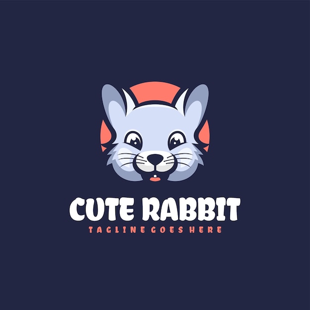 Création de logo mascotte lapin mignon