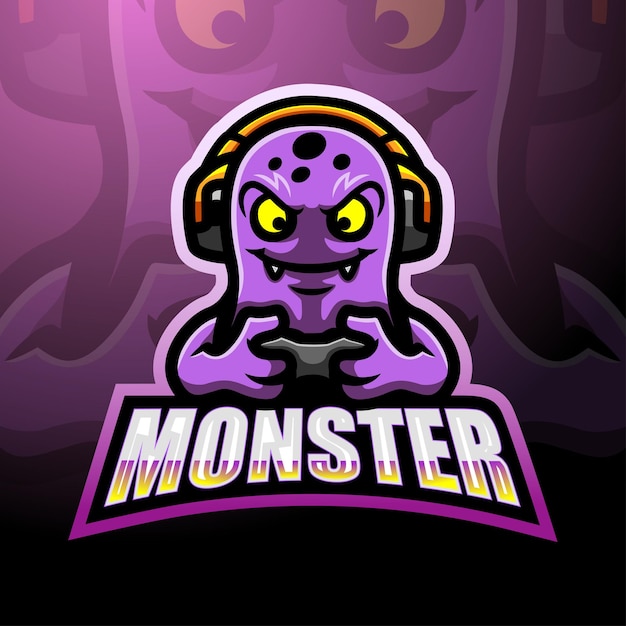 Création De Logo De Mascotte Monstre Mignon