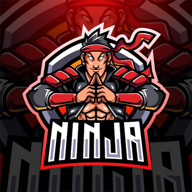 Création De Logo De Mascotte Ninja Esport