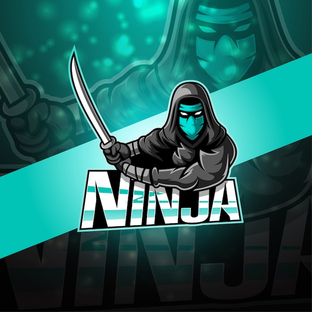 Création De Logo De Mascotte Ninja Esport