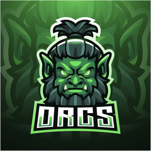 Création De Logo De Mascotte Orc Esport