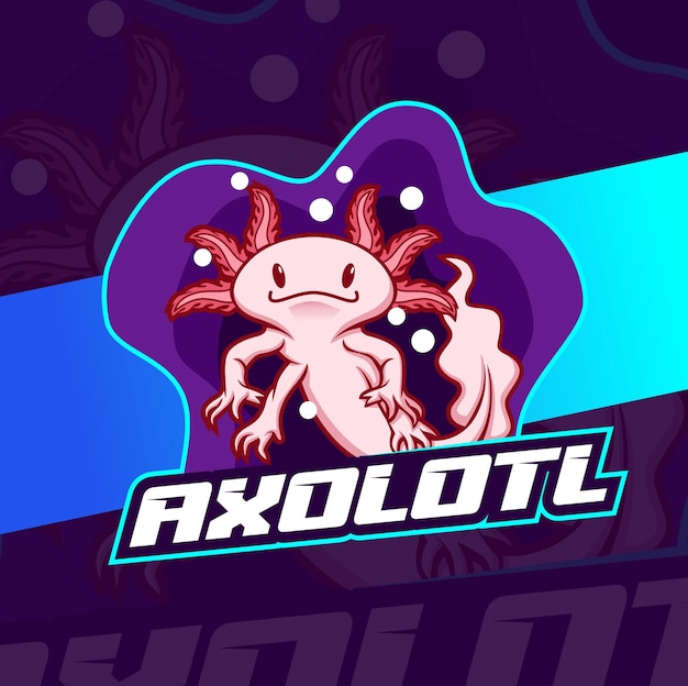 Création De Logo De Mascotte De Personnage Axolotl Rose Mignon