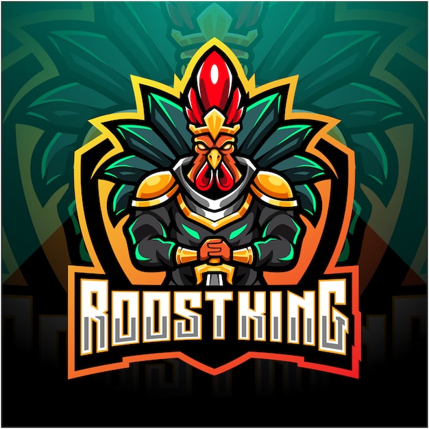 Création De Logo De Mascotte Rooster King Esport