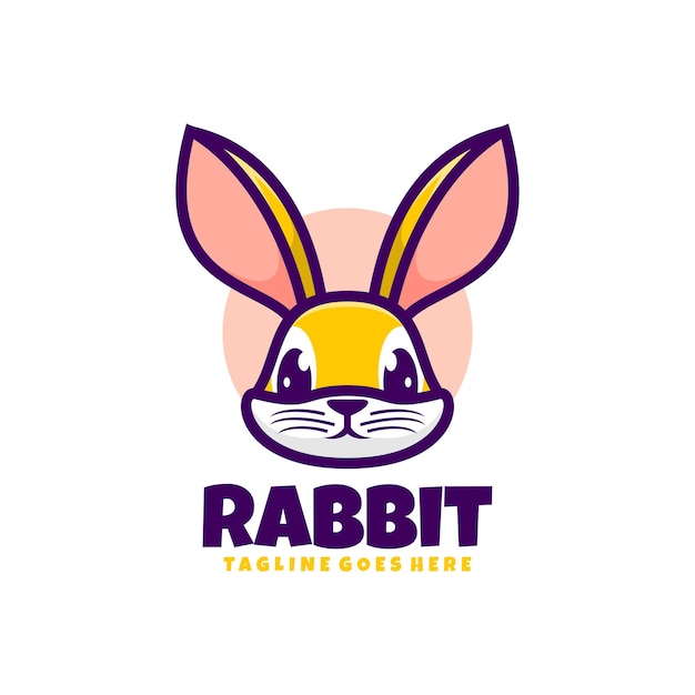 Création De Logo De Mascotte Simple De Lapin