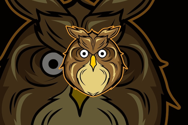 Création De Logo De Mascotte De Sport Hibou Tête