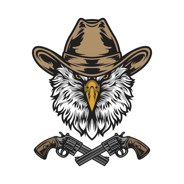 Vecteur création de logo de mascotte tête d'aigle