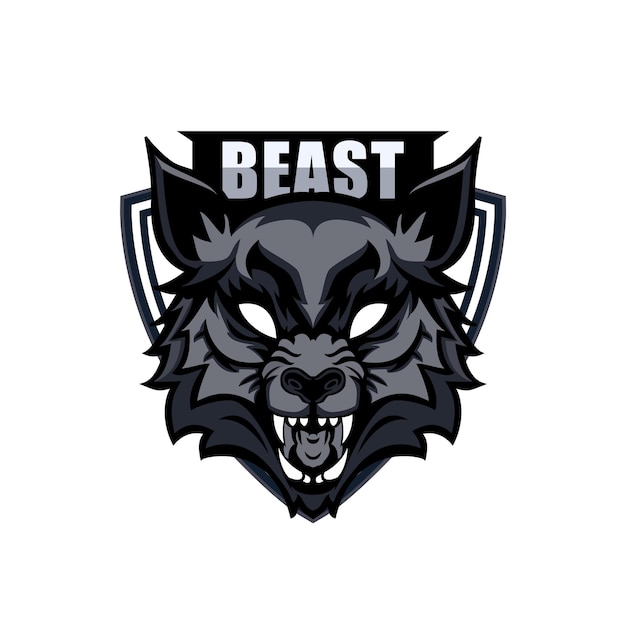 Création De Logo De Mascotte Tête De Loup Pour Esport