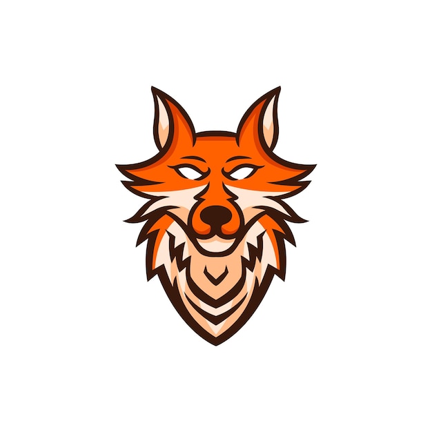 Vecteur création de logo de mascotte de tête de renard