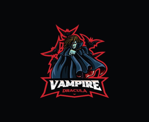 Création de logo de mascotte de vampire