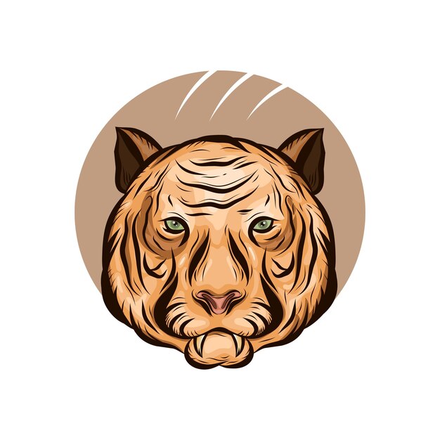 création de logo de mascotte de visage de tigre