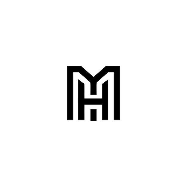 Vecteur création de logo mh