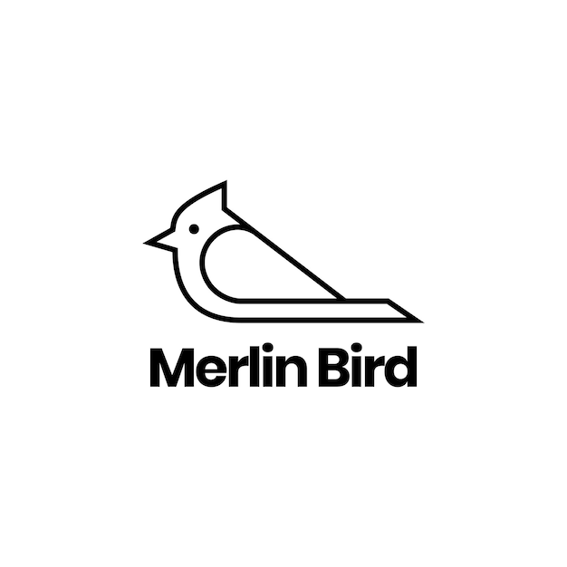 Création De Logo Minimal Oiseau Merlin