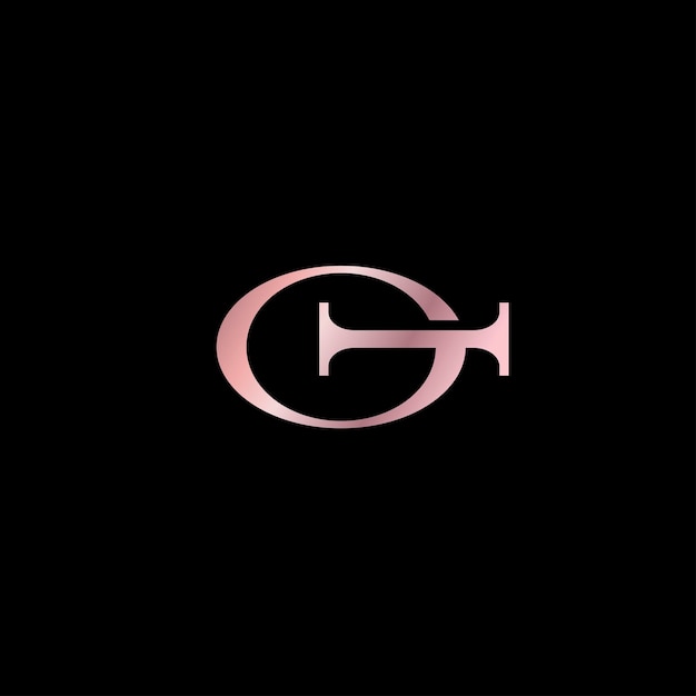 Vecteur création de logo minimaliste de luxe g gh