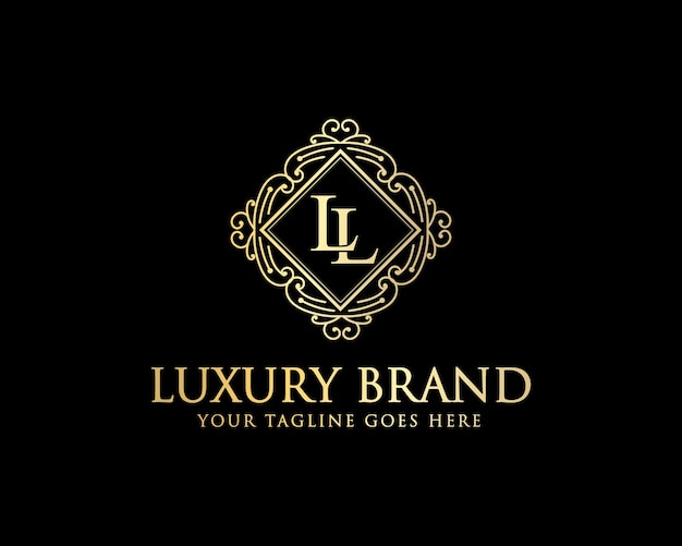 Vecteur création de logo minimaliste vintage de luxe pour le salon de beauté des cheveux et les marques de luxe