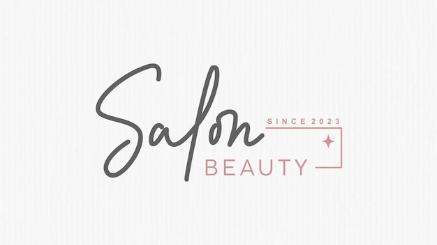 Vecteur création de logo de modèle de beauté de salon