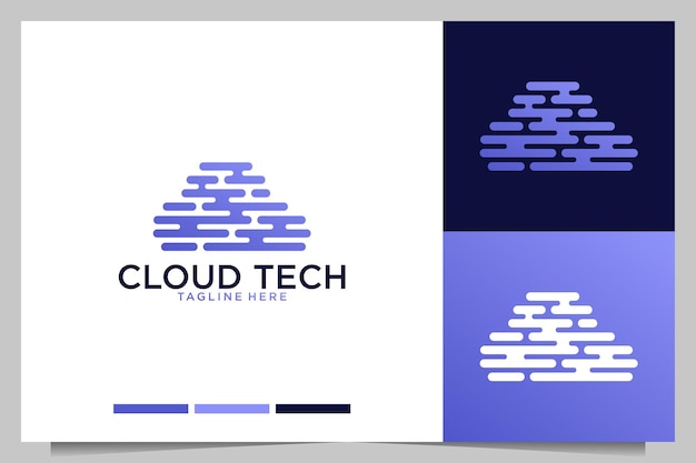 Création De Logo Moderne De Technologie Cloud