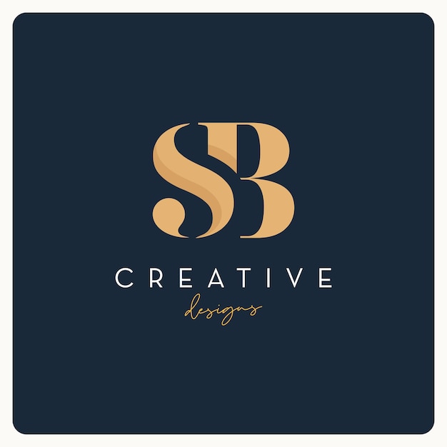 Vecteur création de logo monogram sb, logo de lettre créative pour les entreprises et les entreprises