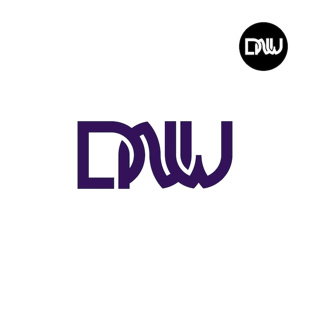 Vecteur création de logo monogramme lettre dnw