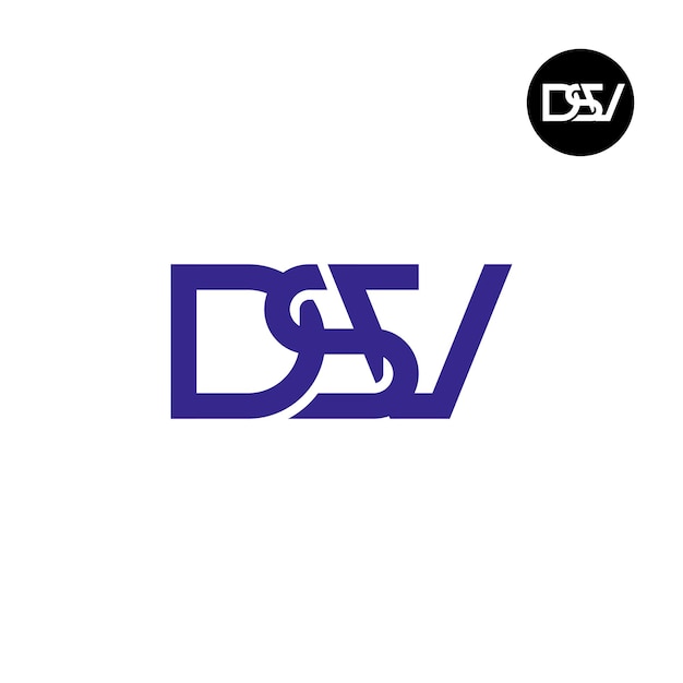 Création de logo monogramme lettre DSV