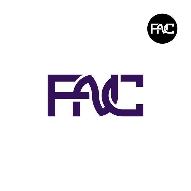 Vecteur création de logo monogramme lettre fnc