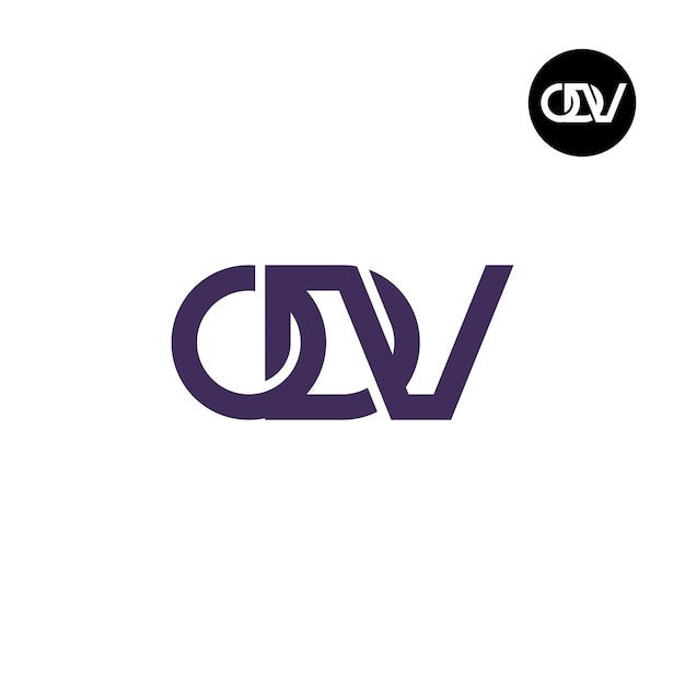 Vecteur création de logo monogramme lettre odv