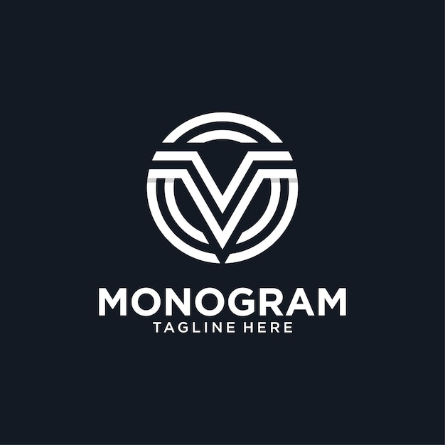 Vecteur création de logo monogramme m