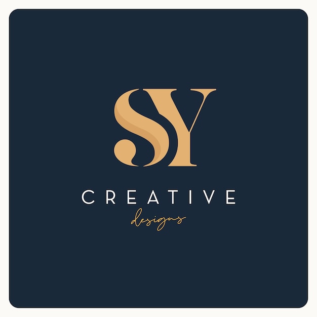 Création de logo monogramme SY, logo de lettre créative pour entreprise et entreprise