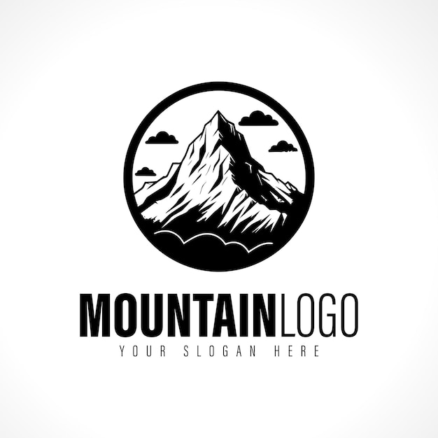 Création Logo Montagne Illustration Vectorielle Montagne