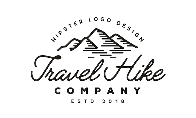 Création De Logo De Montagne / Voyage / Aventure Hipster