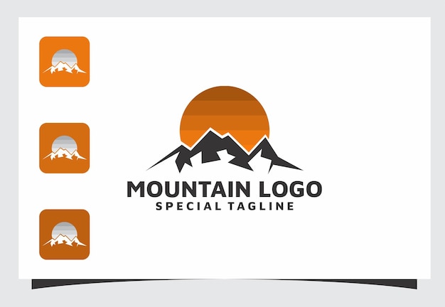 Vecteur création de logo de montagne