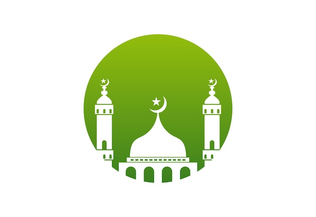 Vecteur création de logo de mosquée modèle de logo islamique illustration vectorielle
