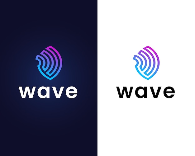 Création De Logo à Motif De Vagues