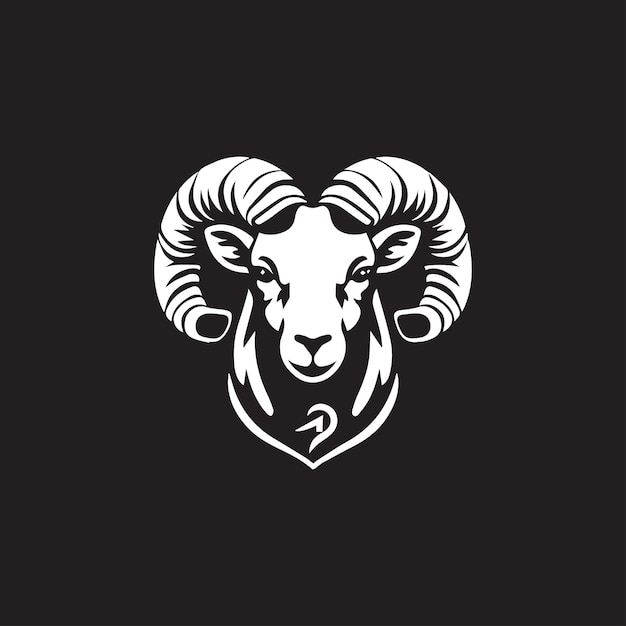 Création de logo de mouton noir