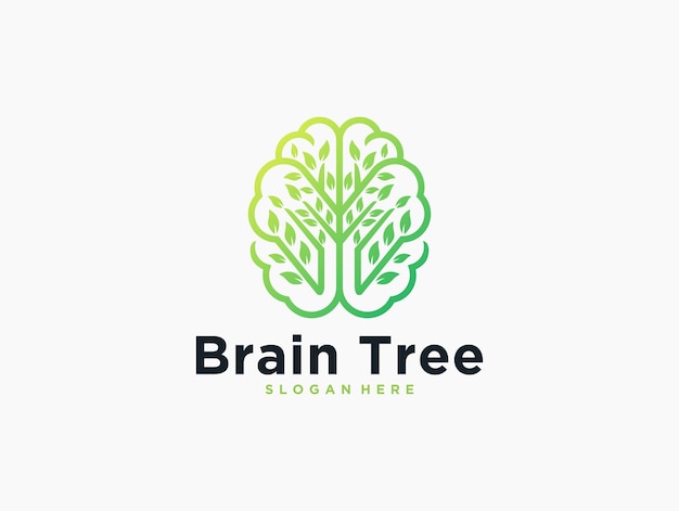 Création De Logo Nature Arbre Cerveau Vert