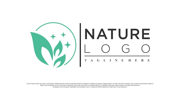 Création De Logo Nature Avec Un Concept Moderne Vecteur Premium