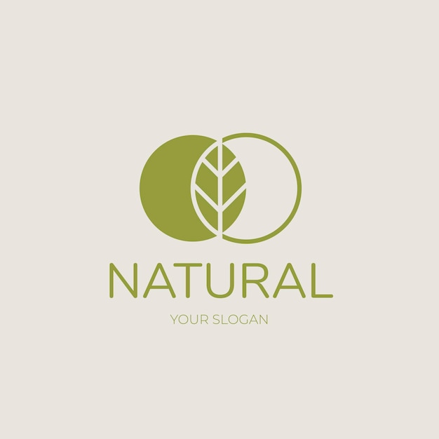 Création De Logo Naturel Avec Feuille D'arbre En Cercle De Couleur Verte