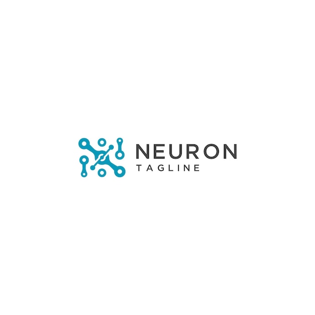 Vecteur création de logo de neurone