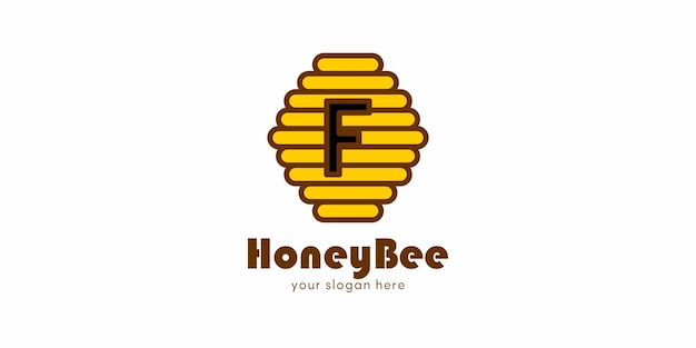 Création de logo nid d'abeille avec lettre F