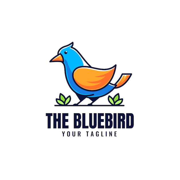 Création De Logo Oiseau Bleu