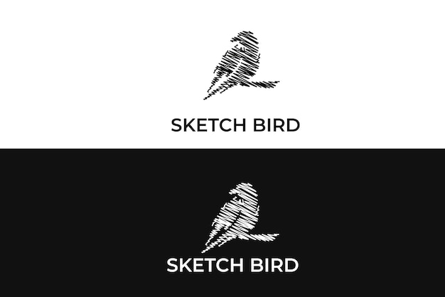 Création De Logo D'oiseau Dessiné à La Main