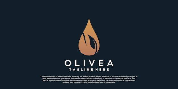 Vecteur création de logo olivea avec un concept simple vecteur premium