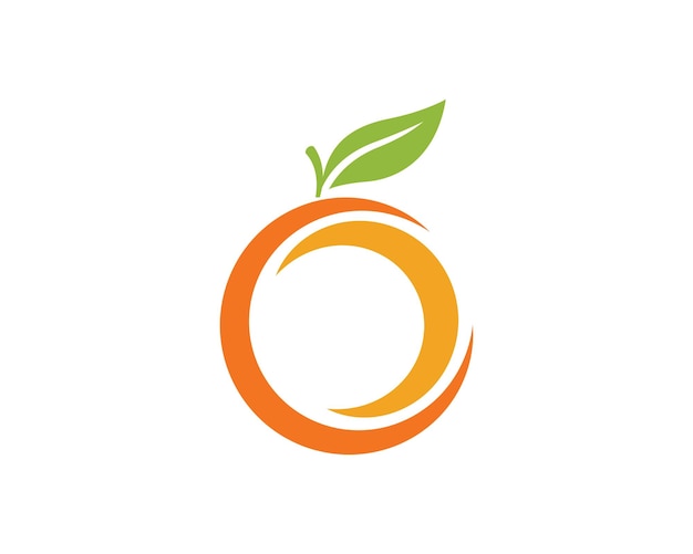 Création de logo orange Icône vectorielle