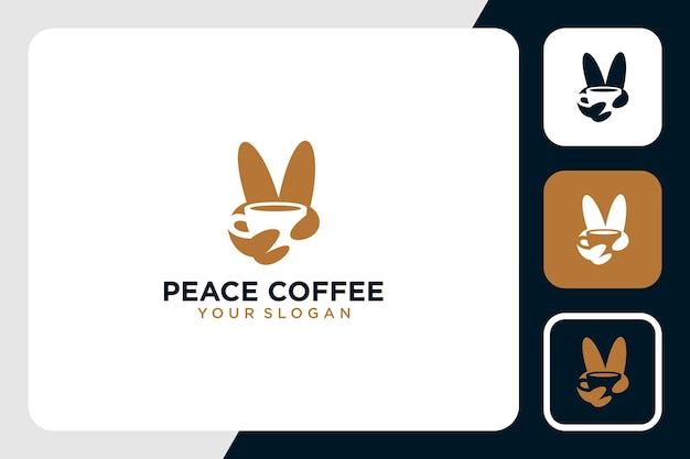 Création De Logo De Paix Avec Inspiration Café