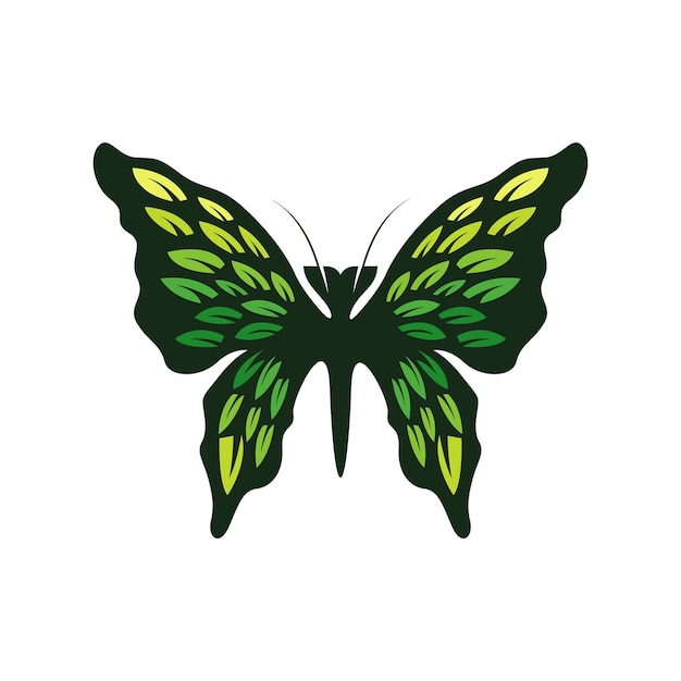 Création De Logo Papillon Avec Feuilles