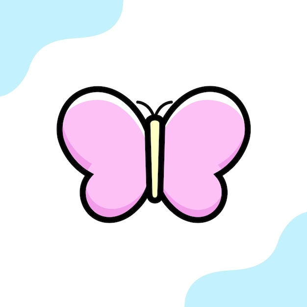 Création de logo papillon mignon vecteur