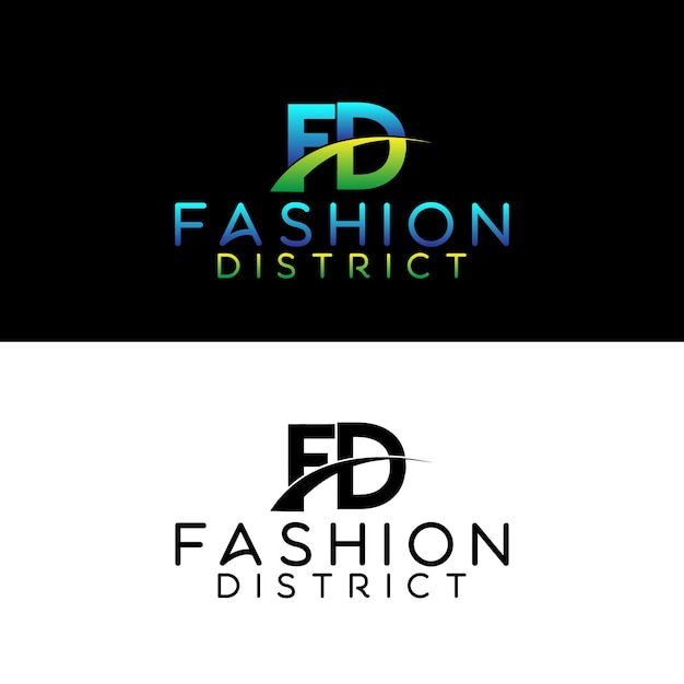 Vecteur création de logo par logo no 1 pour fd fashion district